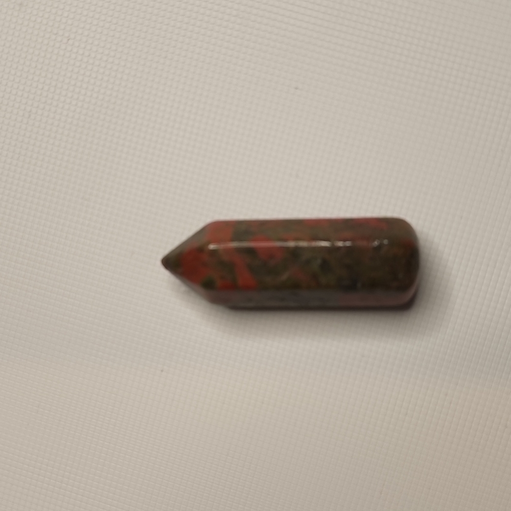 Unakite natural crystal stone point